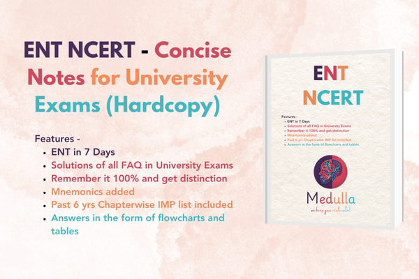 ENT NCERT - Concise Notes for University Exams (Hardcopy)